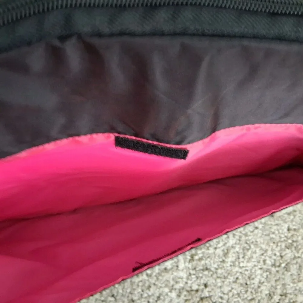 XOXO 15in Neoprene Padded Laptop Sleeve Case Zipper, Black/Pink Butterfly